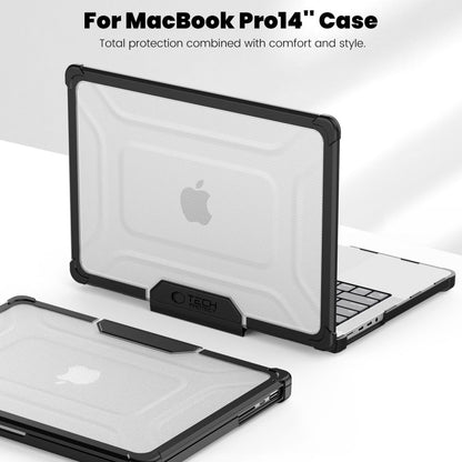 Tech-Protect SmartShell Pro case for Macbook Pro 14 M1 / M2 / M3 / M4 / M5 2021-2025 - black and transparent_4