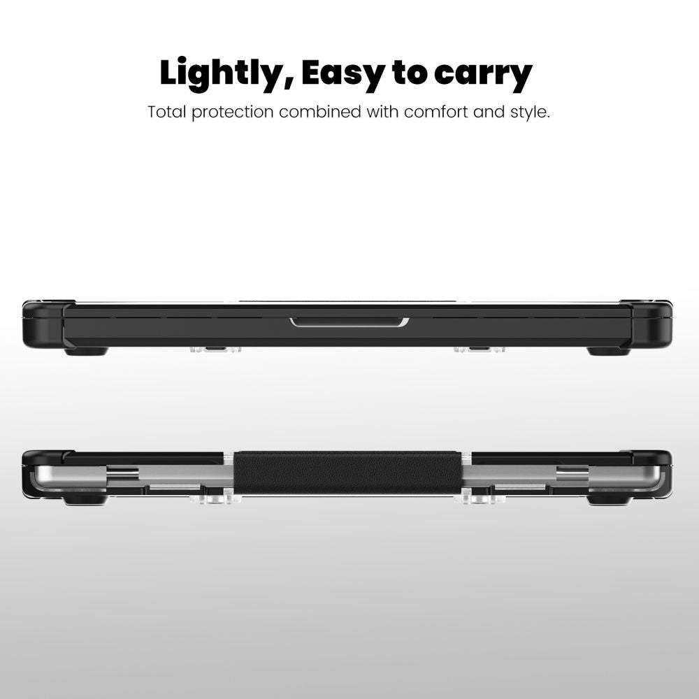 Tech-Protect SmartShell Pro case for Macbook Pro 14 M1 / M2 / M3 / M4 / M5 2021-2025 - black and transparent_6