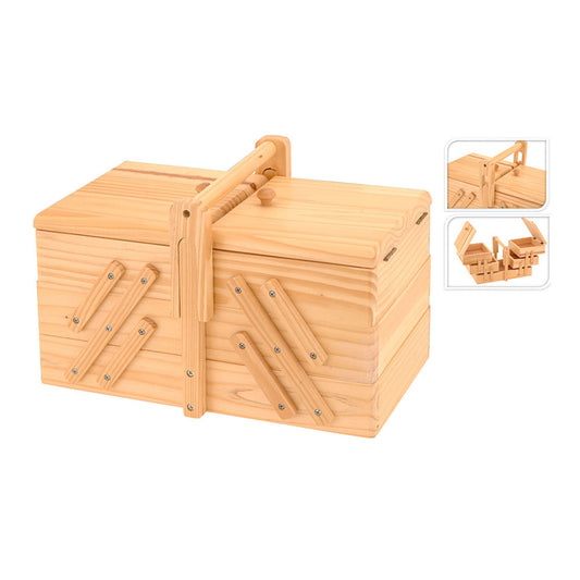 Mala de costura de pinho, 30x18,5x19cm, 784610430, excellent houseware_0