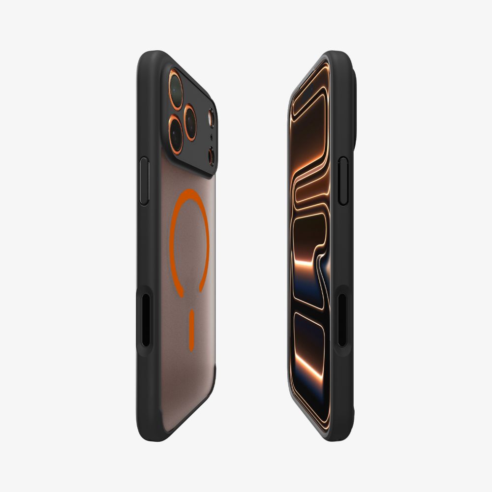 Hard Case Spigen Ultra Hybrid com MagSafe / Preto Laranja / ACS10482_5