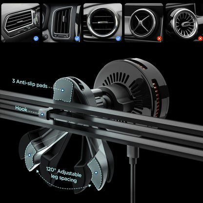 Spigen Essential EV25MFAQ Magnetic MagSafe Car Air Vent Mount - Black_1