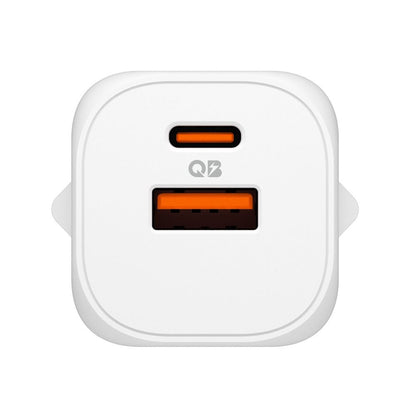 Wall Charger Spigen Essential, 35W, 3A, 1 x USB-A - 1 x USB-C, White ACH09462 _1