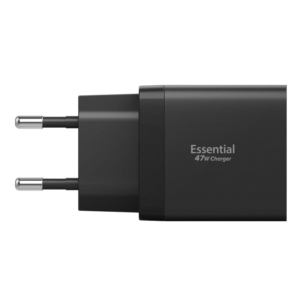 Wall Charger Spigen Essential, 47W, 3A, 2 x USB-C, Black ACH09457 _2