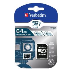 Cartão microSDXC Verbatim / 64 GB / Preto / 1218926_1