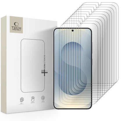 CLEAR Tech-Protect Tempered Glass Bundle 10-pack for Samsung Galaxy S24/S25_0