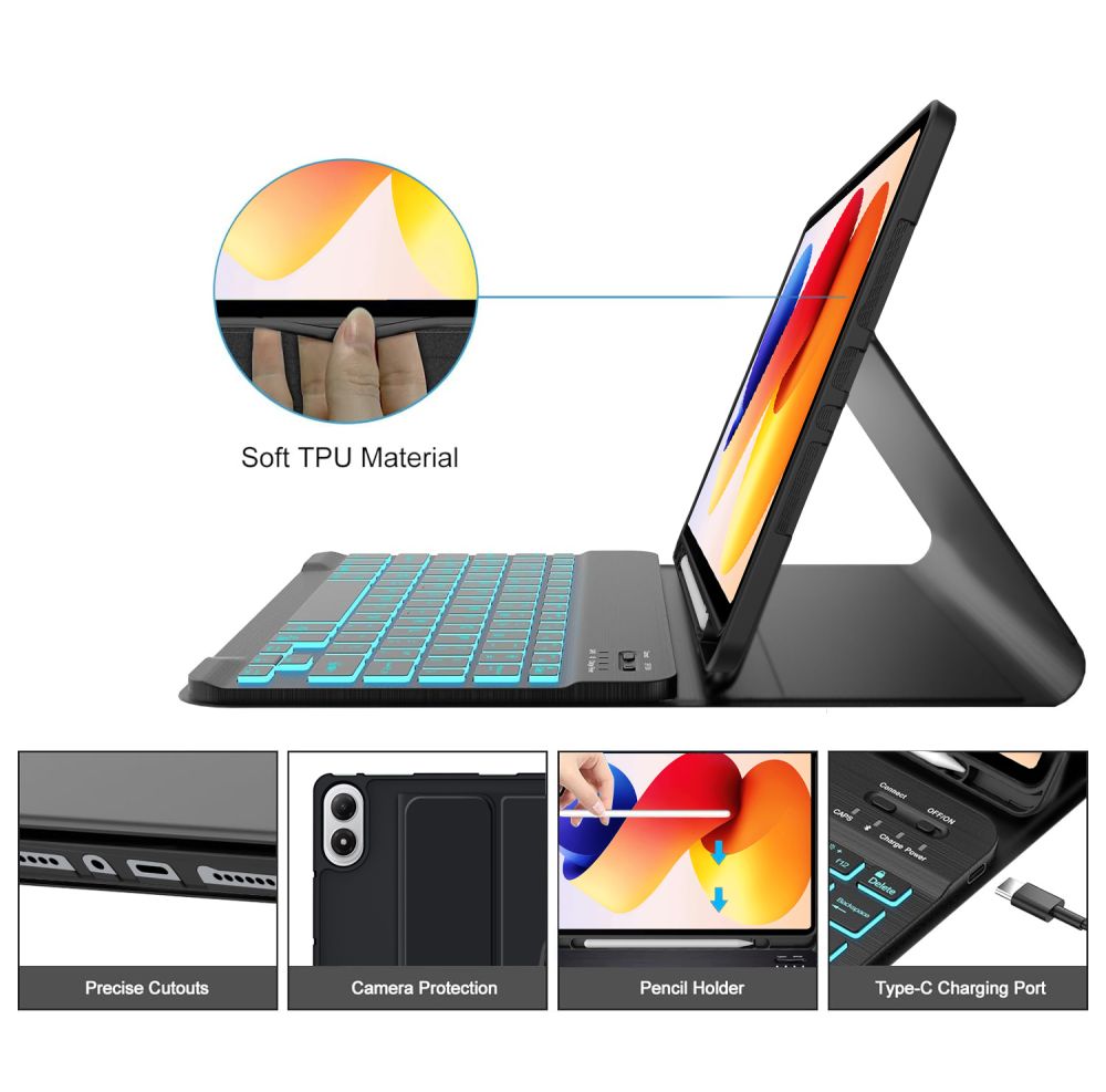 Tech-Protect SC Pen Case for Xiaomi Poco Pad M1 / Redmi Pad 2 Pro 12.1 - Black_3