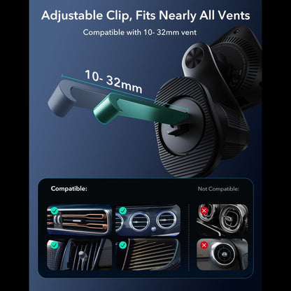 ESR OmniLock Qi2.2 Magnetic MagSafe Car Air Vent Mount - Black_6