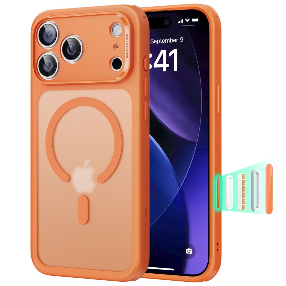ESR Classic Hybrid MagSafe Case for iPhone 17 Pro Max - Clear Orange_0