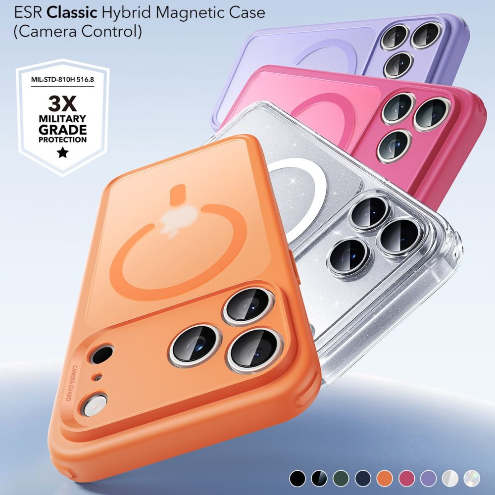 ESR Classic Hybrid MagSafe Case for iPhone 17 Pro Max - Clear Orange_4