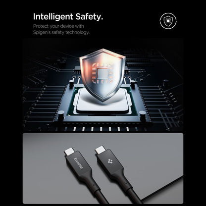 USB-C to USB-C Cable Spigen EB10020CC, 100W, 5A, 2m, Black ACA09460 _5