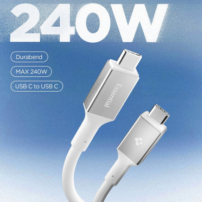 USB-C to USB-C Cable Spigen EB24012CC, 240W, 1.2m, White ACA08776_1