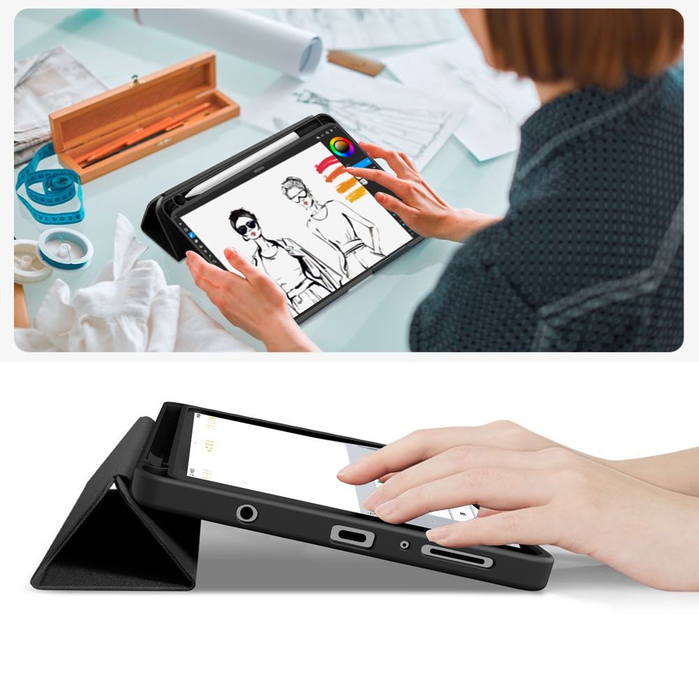Tech-Protect SC Pen Canvas Case for Samsung Galaxy Tab A9+ / A11+ Plus 11.0 X210 / X215 / X216 / X230 / X235 / X236 - Black_9