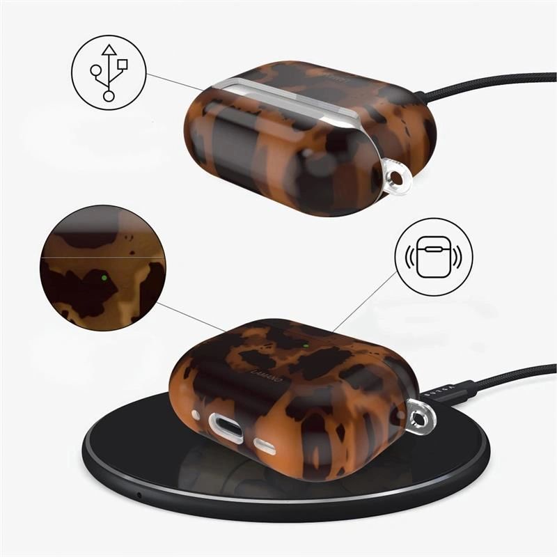 Tech-Protect Lamano case for AirPods 4 - brown and black_3