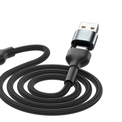 3mk Hyper Cable N-SERIES 6 in 1 USB-C / USB-A to USB-C / Lightning / Micro 1.2m QC 3.0 9V / 2A 18W - black_2