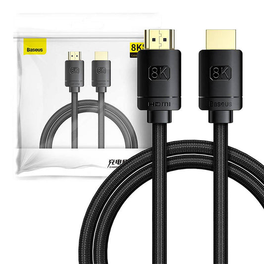 Baseus High Definition Series HDMI 2.1 cable, 8K 60Hz, 3D, HDR, 48Gbps, 1m (black)_0