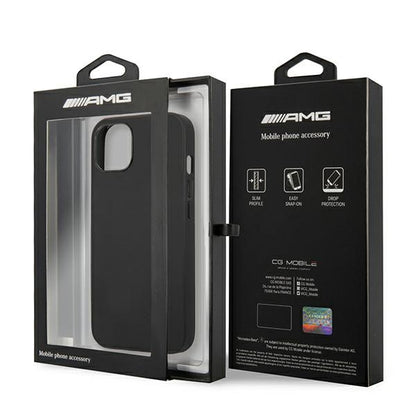 Etui Mercedes AMG Leather Hot Stamped na iPhone 13 / 14 / 15 - czarne_7