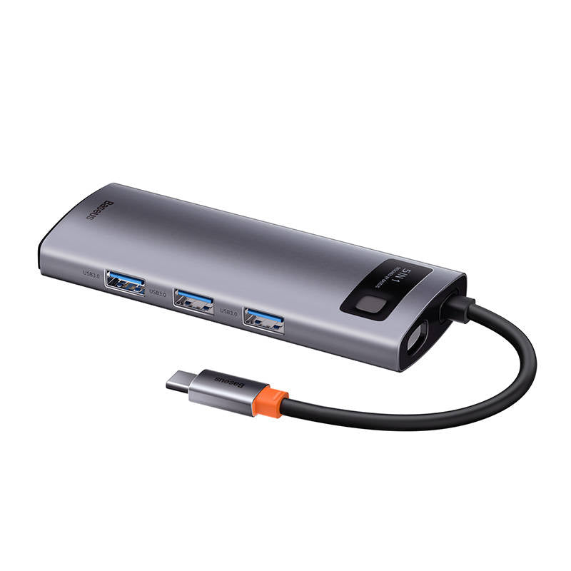 Baseus Metal Gleam Series 5-in-1 Multifunctional HUB USB Type C - USB Type C Power Delivery 100 W / HDMI 4K 30 Hz / 3x USB 3.2 Gen 1 (CAHUB-CX0G)_7