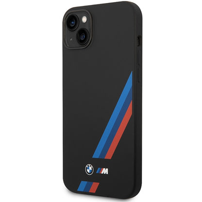 Etui BMW Silicone Slanted Sttripes na iPhone 14 Plus / 15 Plus - czarne_1