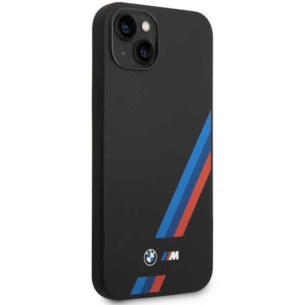 Etui BMW Silicone Slanted Sttripes na iPhone 14 Plus / 15 Plus - czarne_3