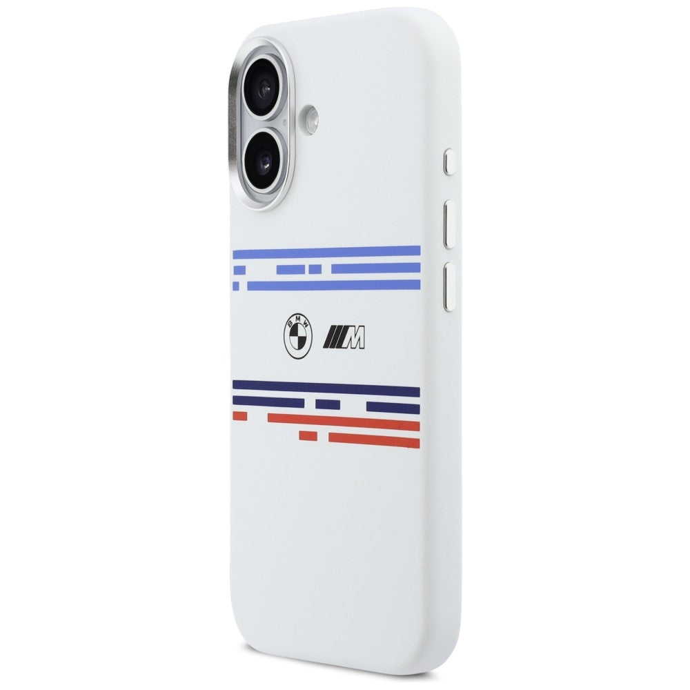 BMW M Silicon Horizontal Line MagSafe Case for iPhone 17 - White_1