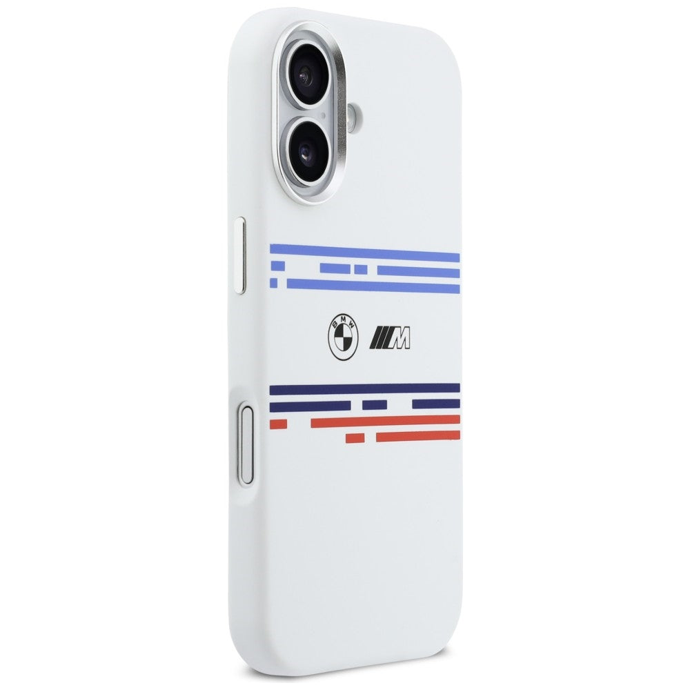 BMW M Silicon Horizontal Line MagSafe Case for iPhone 17 - White_3