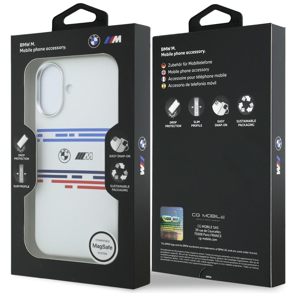 BMW M Silicon Horizontal Line MagSafe Case for iPhone 17 - White_7