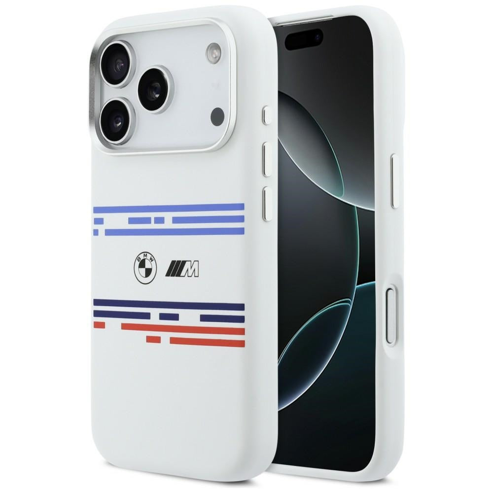 BMW M Silicon Horizontal Line MagSafe Case for iPhone 17 Pro - White_0