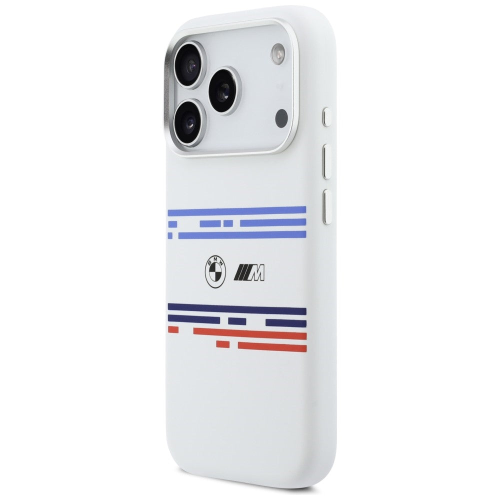 BMW M Silicon Horizontal Line MagSafe Case for iPhone 17 Pro - White_1