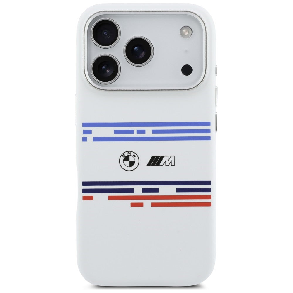 BMW M Silicon Horizontal Line MagSafe Case for iPhone 17 Pro - White_2