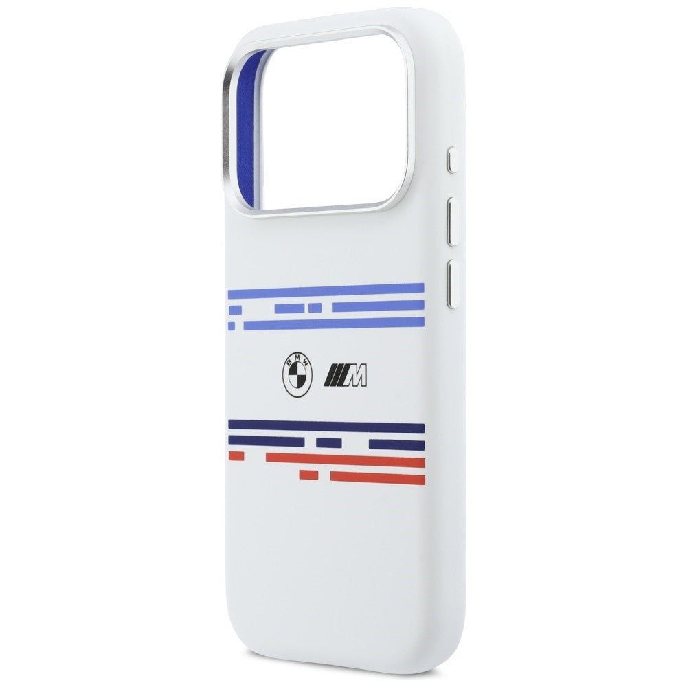BMW M Silicon Horizontal Line MagSafe Case for iPhone 17 Pro - White_5