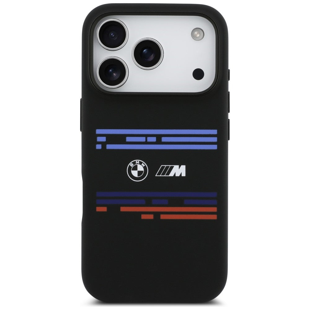 BMW M Silicon Horizontal Line MagSafe Case for iPhone 17 Pro - Black_2
