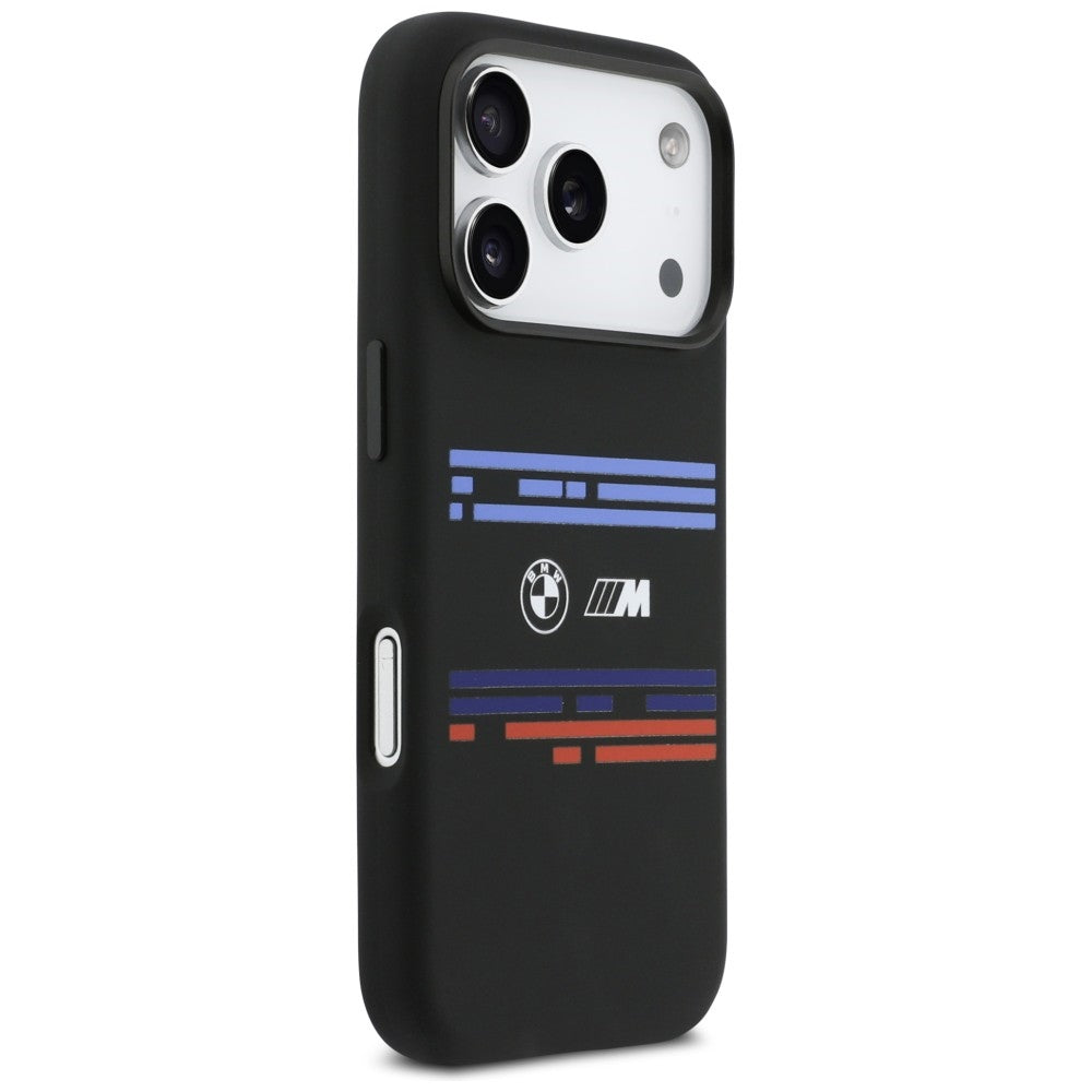 BMW M Silicon Horizontal Line MagSafe Case for iPhone 17 Pro - Black_3