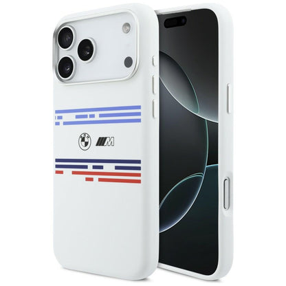 BMW M Silicon Horizontal Line MagSafe Case for iPhone 17 Pro Max - White_0
