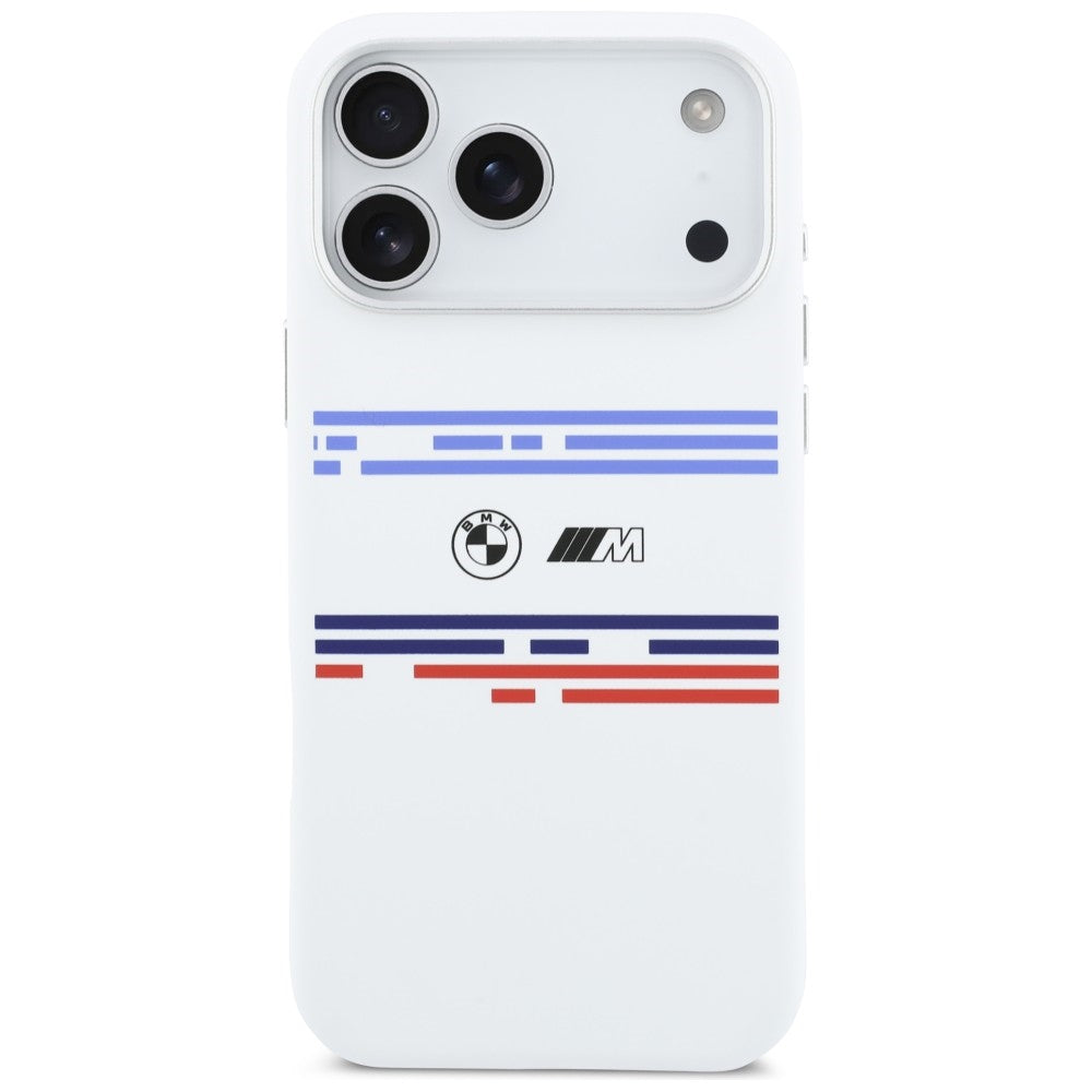 BMW M Silicon Horizontal Line MagSafe Case for iPhone 17 Pro Max - White_2