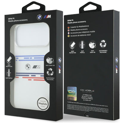 BMW M Silicon Horizontal Line MagSafe Case for iPhone 17 Pro Max - White_7