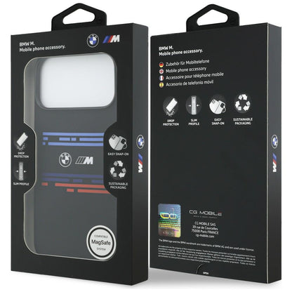 BMW M Silicon Horizontal Line MagSafe Case for iPhone 17 Pro Max - Black_7