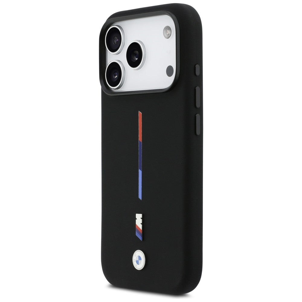 BMW M Silicon Tricolor Line MagSafe Case for iPhone 17 Pro - Black_1