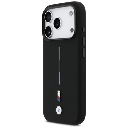 BMW M Silicon Tricolor Line MagSafe Case for iPhone 17 Pro - Black_1