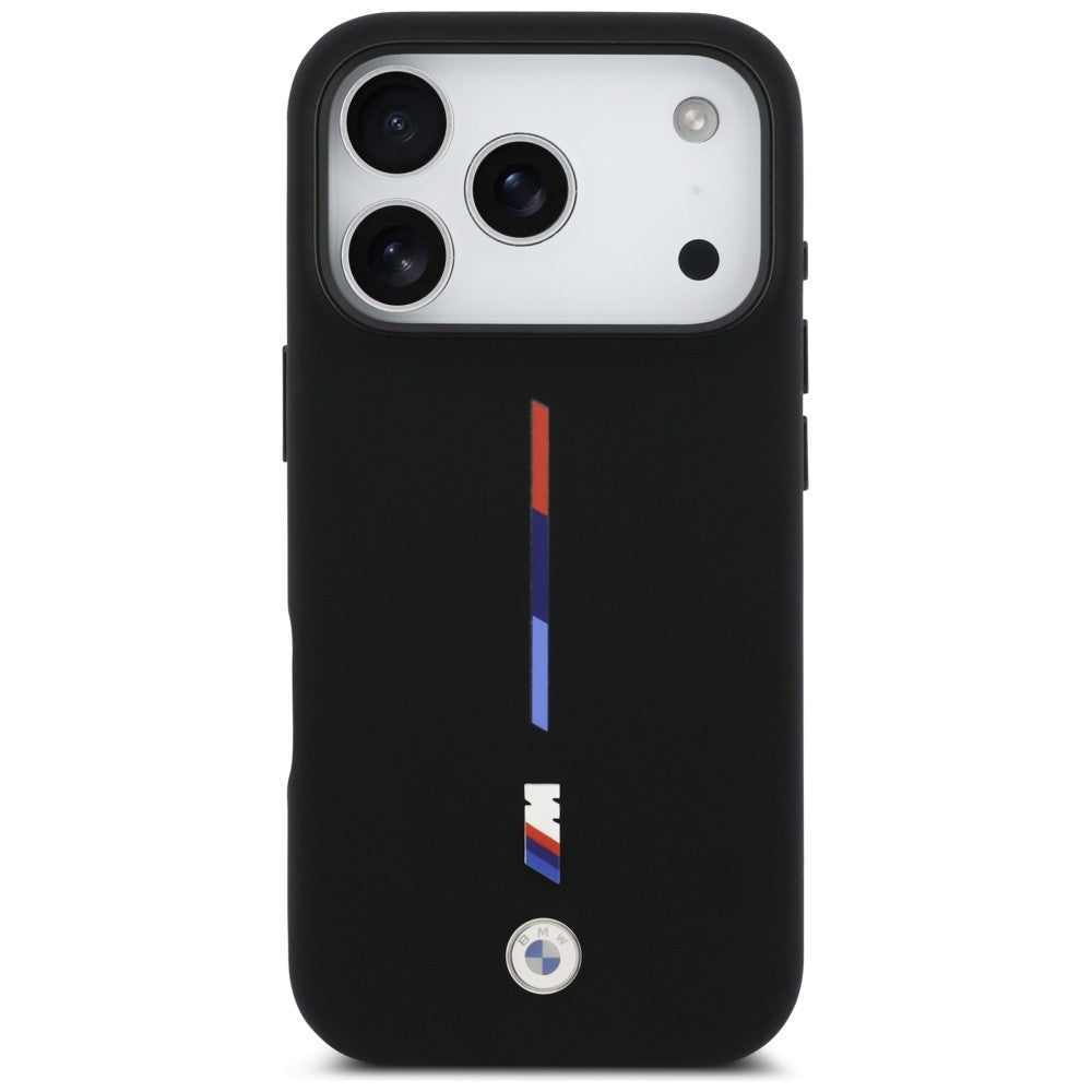 BMW M Silicon Tricolor Line MagSafe Case for iPhone 17 Pro - Black_2