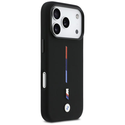 BMW M Silicon Tricolor Line MagSafe Case for iPhone 17 Pro - Black_3