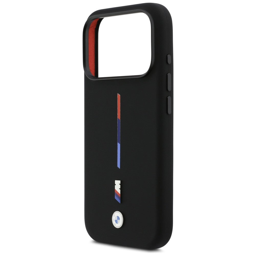 BMW M Silicon Tricolor Line MagSafe Case for iPhone 17 Pro - Black_5