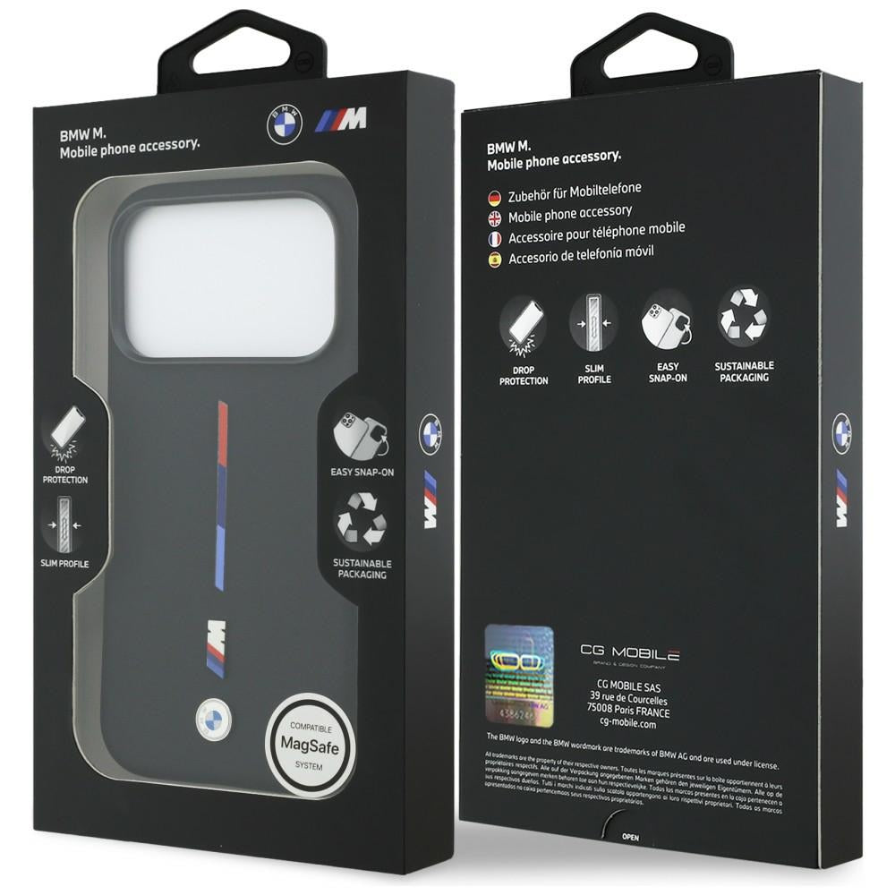 BMW M Silicon Tricolor Line MagSafe Case for iPhone 17 Pro - Black_7