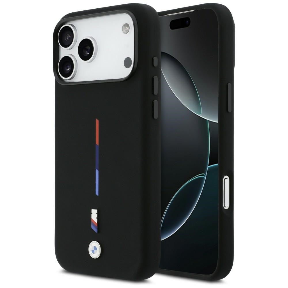 BMW M Silicon Tricolor Line MagSafe Case for iPhone 17 Pro Max - Black_0