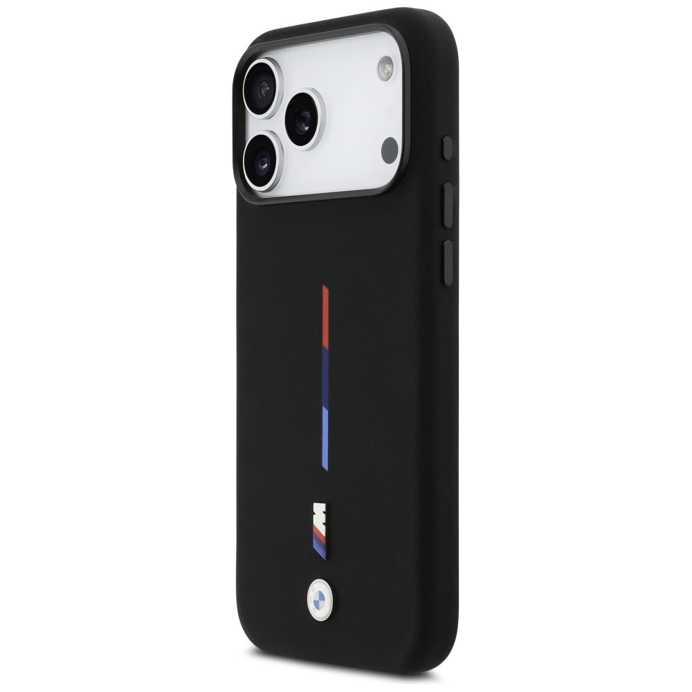 BMW M Silicon Tricolor Line MagSafe Case for iPhone 17 Pro Max - Black_1
