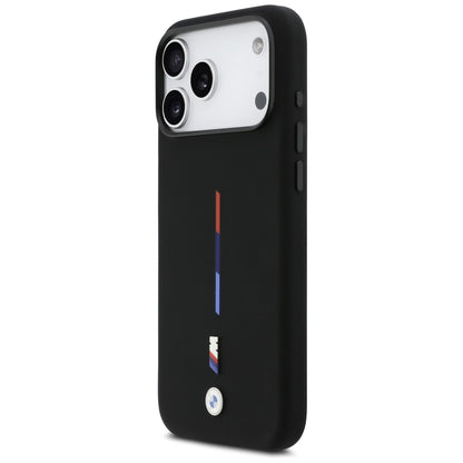 BMW M Silicon Tricolor Line MagSafe Case for iPhone 17 Pro Max - Black_1