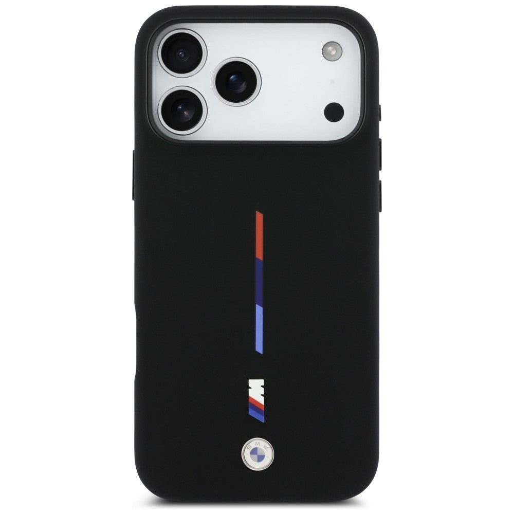 BMW M Silicon Tricolor Line MagSafe Case for iPhone 17 Pro Max - Black_2