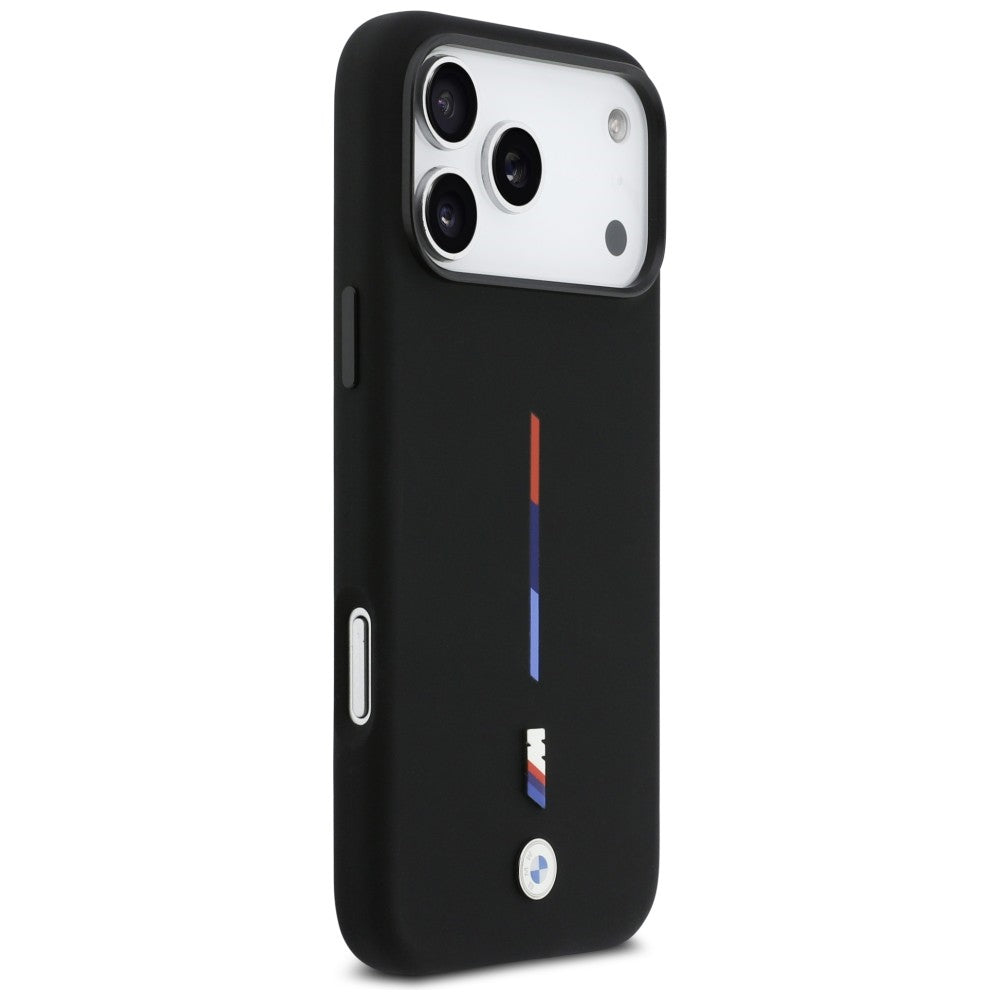 BMW M Silicon Tricolor Line MagSafe Case for iPhone 17 Pro Max - Black_3