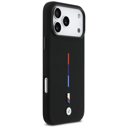 BMW M Silicon Tricolor Line MagSafe Case for iPhone 17 Pro Max - Black_3