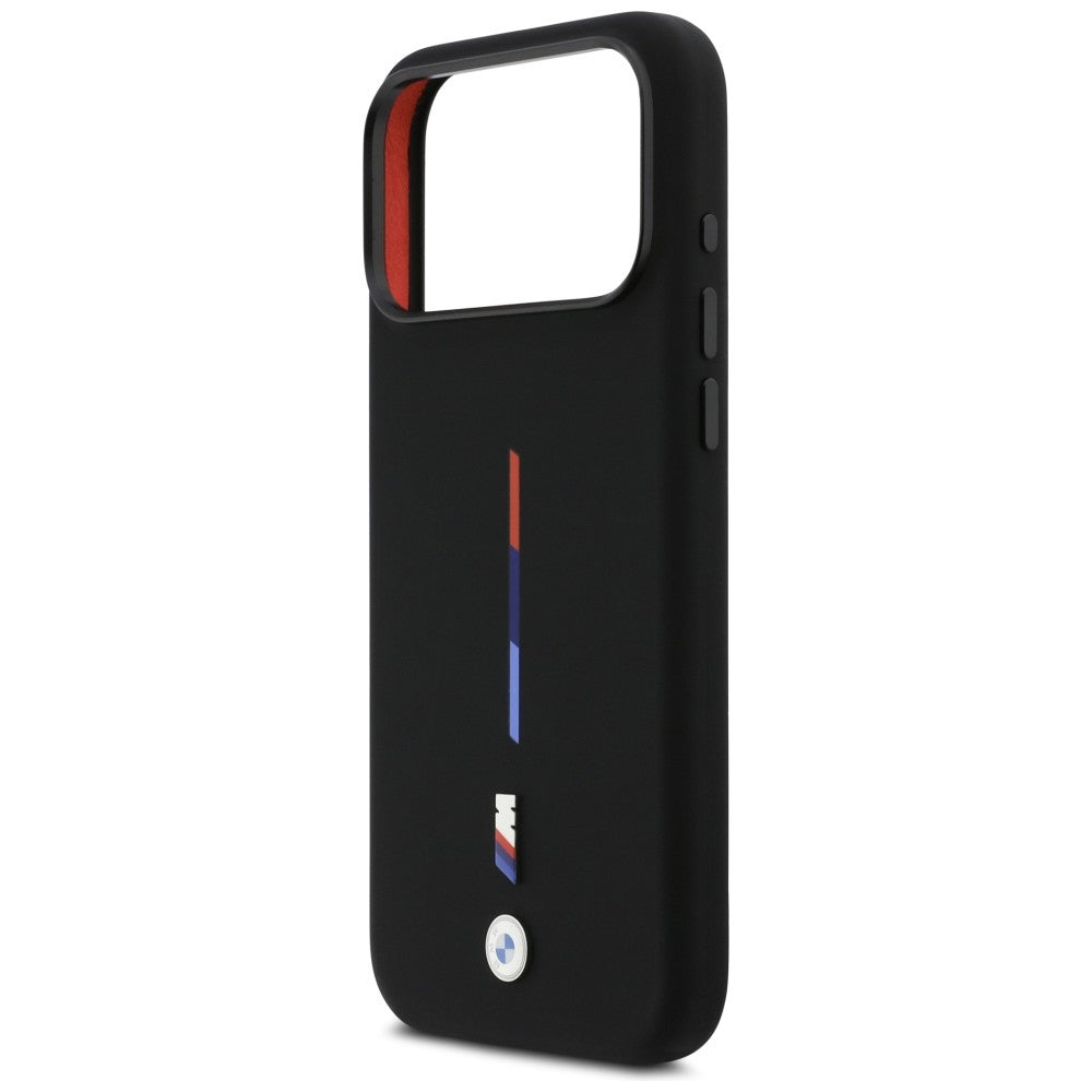 BMW M Silicon Tricolor Line MagSafe Case for iPhone 17 Pro Max - Black_5