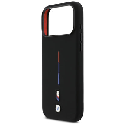 BMW M Silicon Tricolor Line MagSafe Case for iPhone 17 Pro Max - Black_5